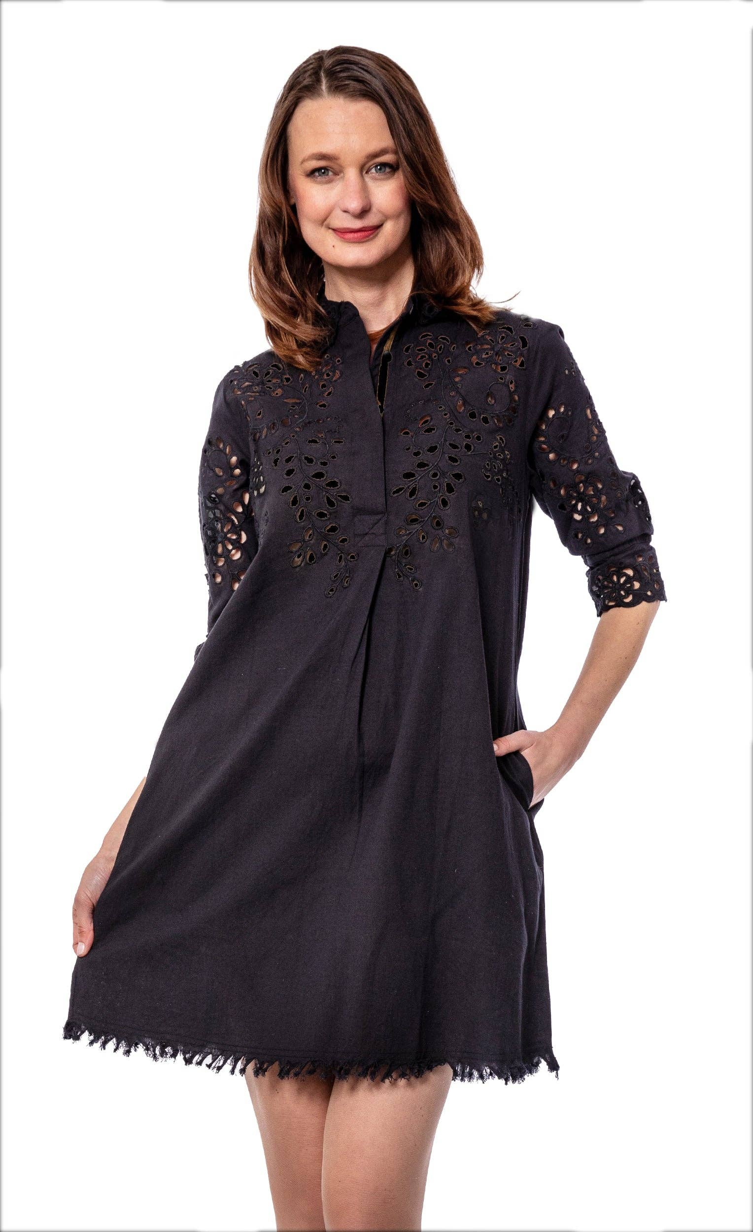 Black Eyelet Dress