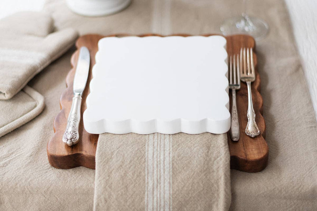 Scalloped Appetizer Cheese Board, Set of 2