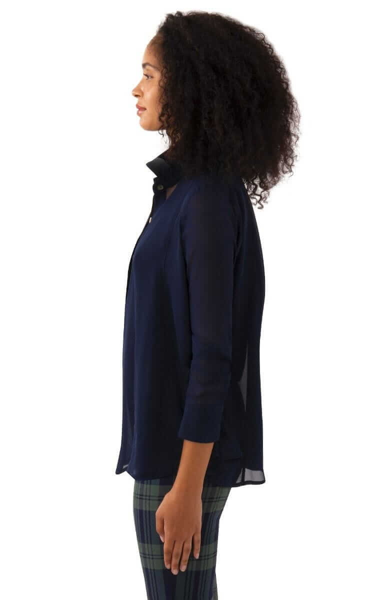 Chiffon Seamed Top