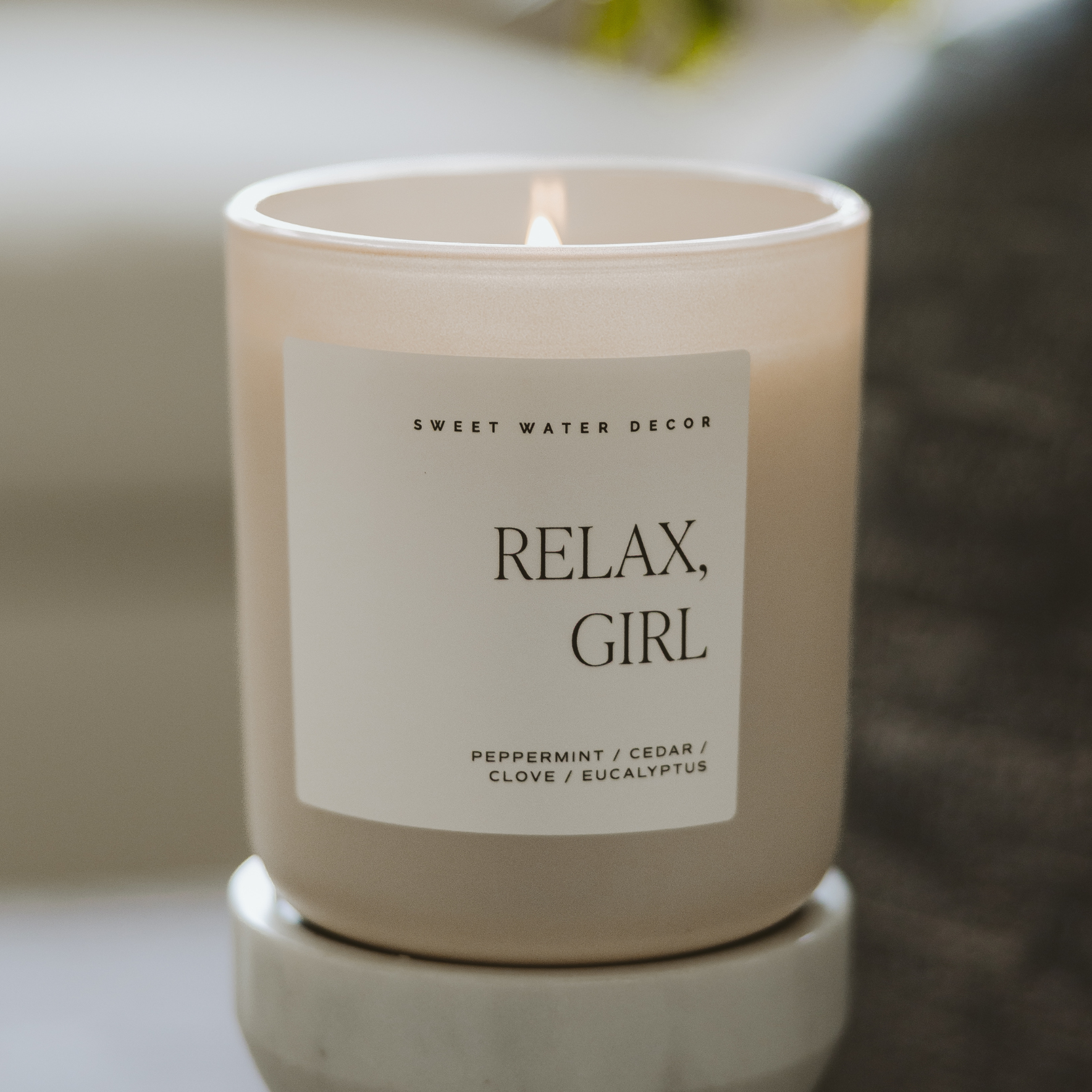 *NEW* Relax, Girl 15 oz Soy Candle, Matte Jar - Home Decor