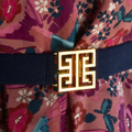 Square Greek Key Interchangeable Artisan Belt Buckle