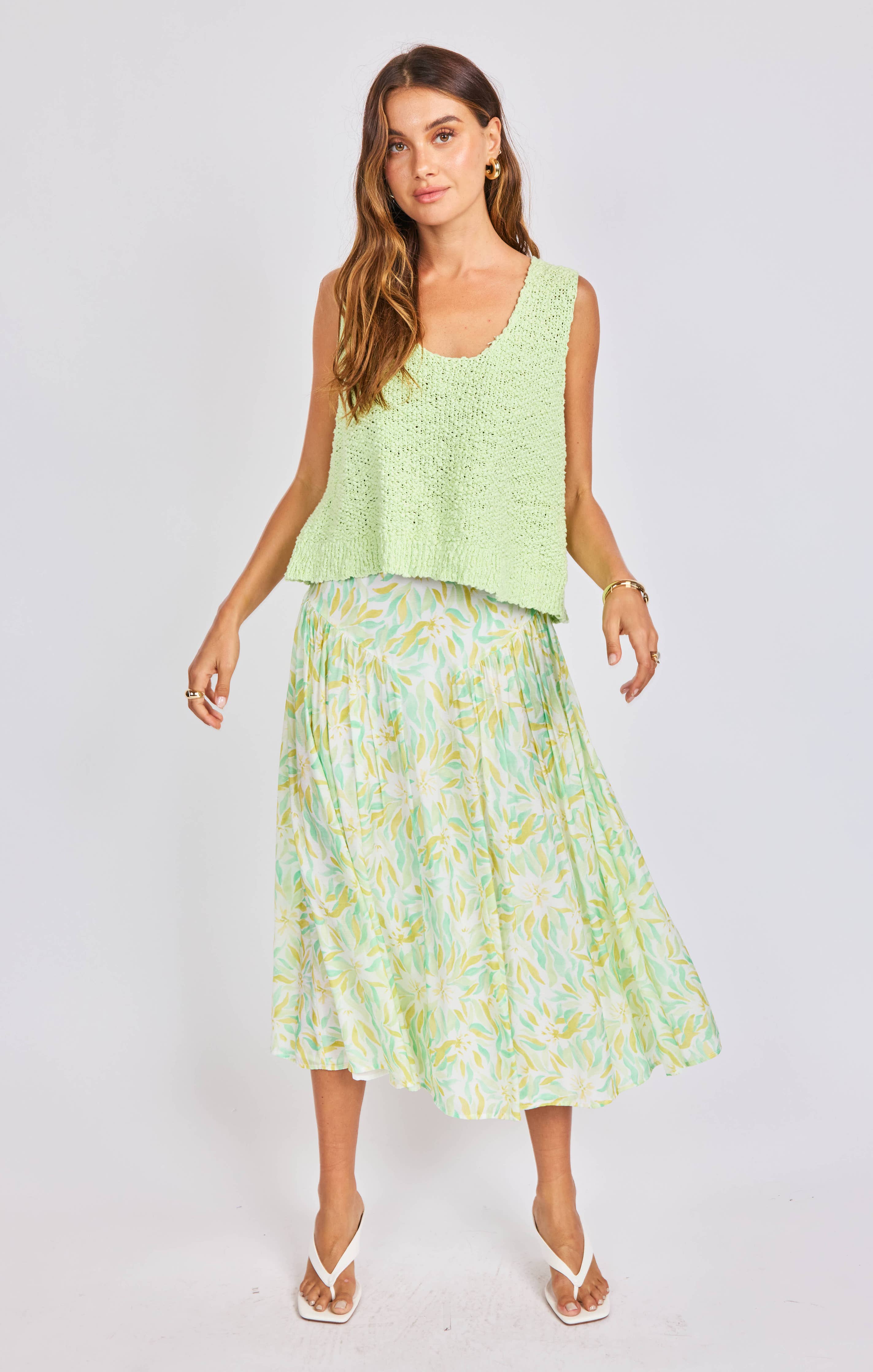 Seaglass Skirt:MATCHA MULTI