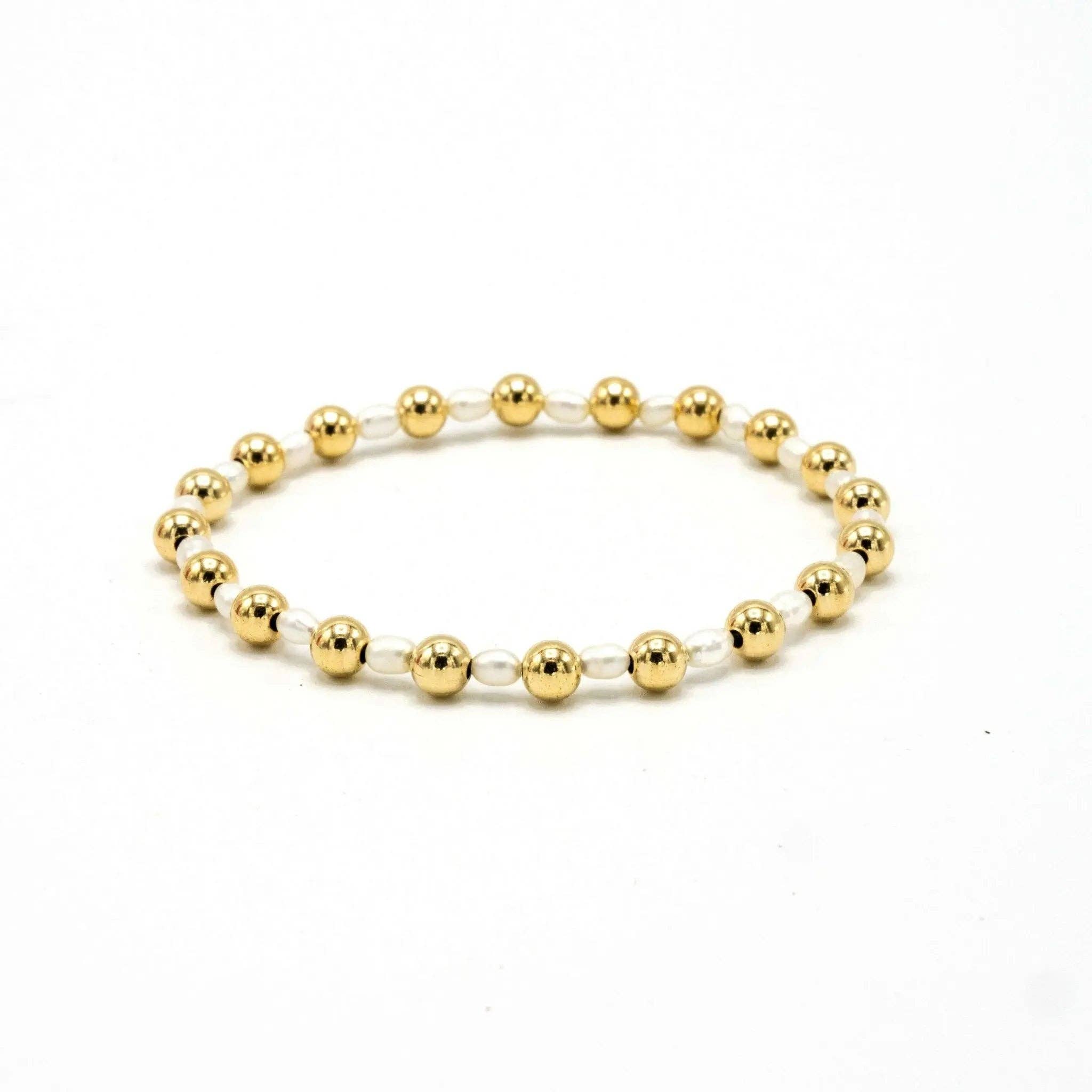 5mm Montauk 14k Gold and Pearl Waterproof Bracelet