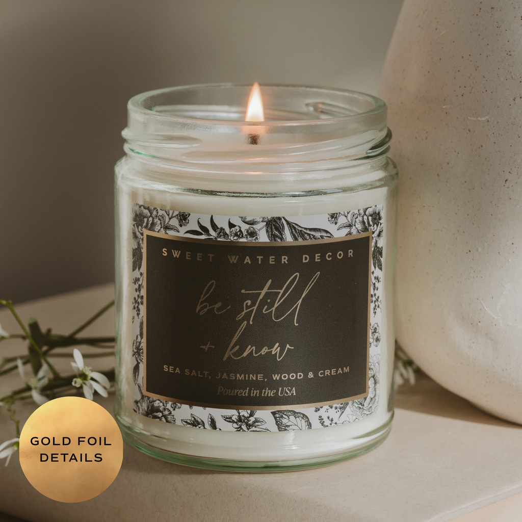 *NEW* Be Still and Know 9 oz Soy Candle - Home Decor & Gifts