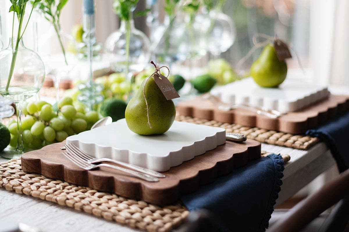 Scalloped Appetizer Cheese Board, Set of 2