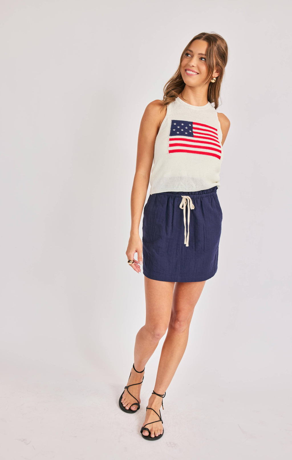 American Spirit Sweater Tank:IVORY