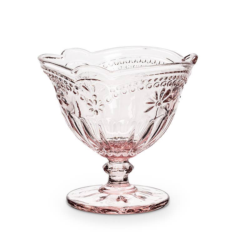 Flower Pedestal Glassware