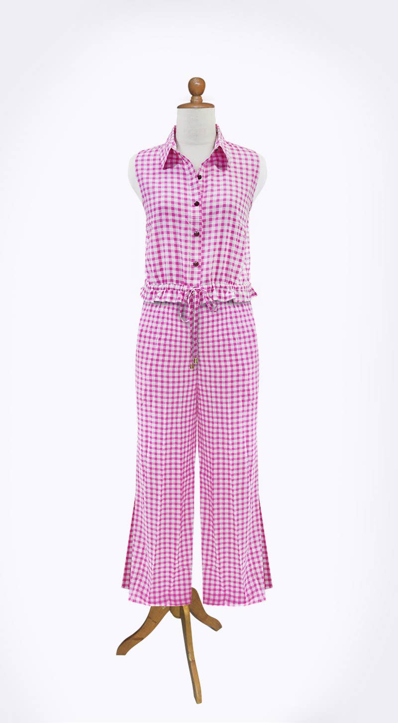 High Waisted Slit-Leg Hunter Pant with Pockets