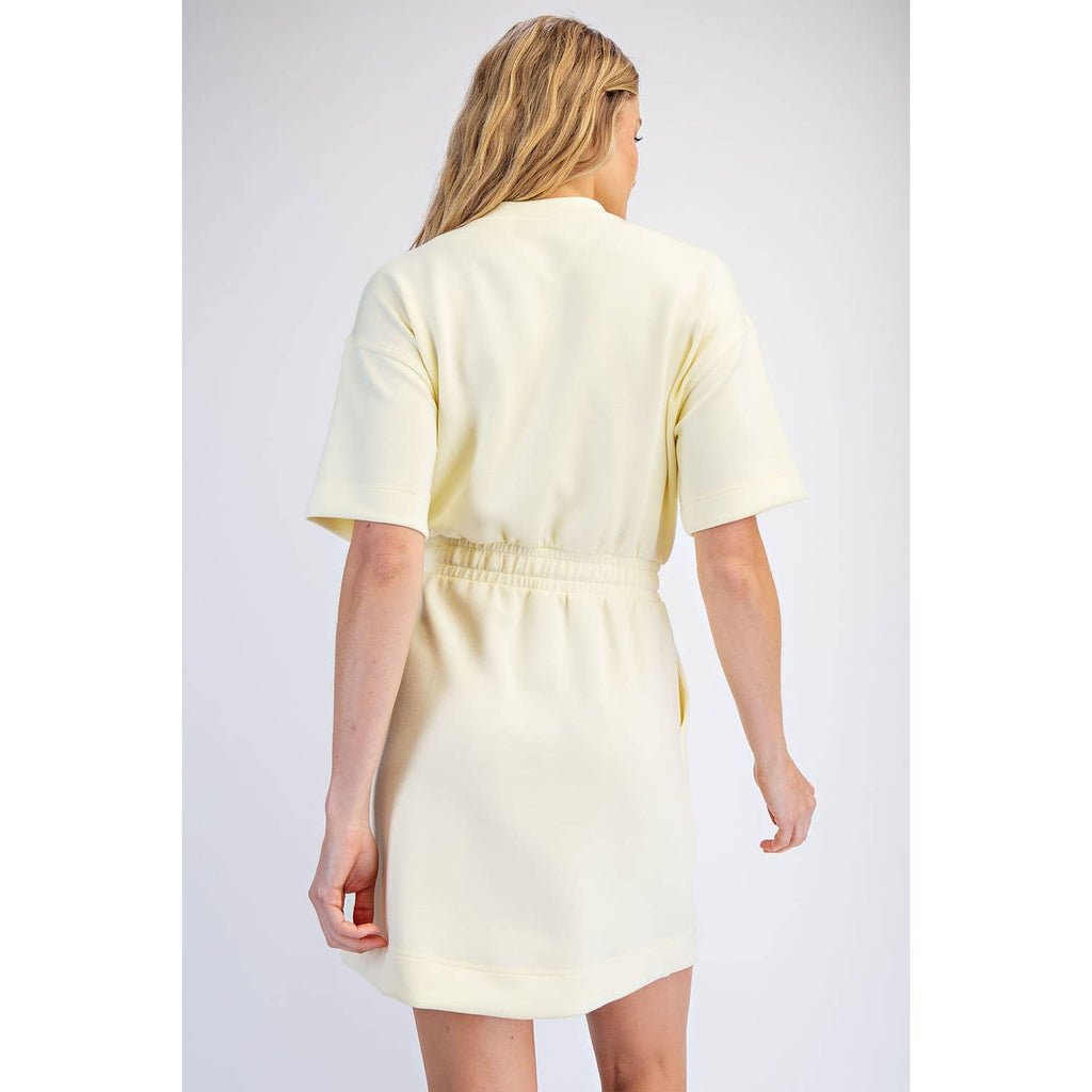 MODAL SCUBA LUXE SHORT SLEEVE MINI DRESS