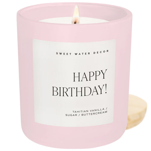 *NEW* Happy Birthday 15 oz Soy Candle, Matte Jar - Gifts