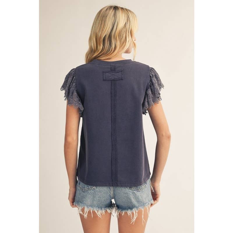 NEW American Flag Patched Top