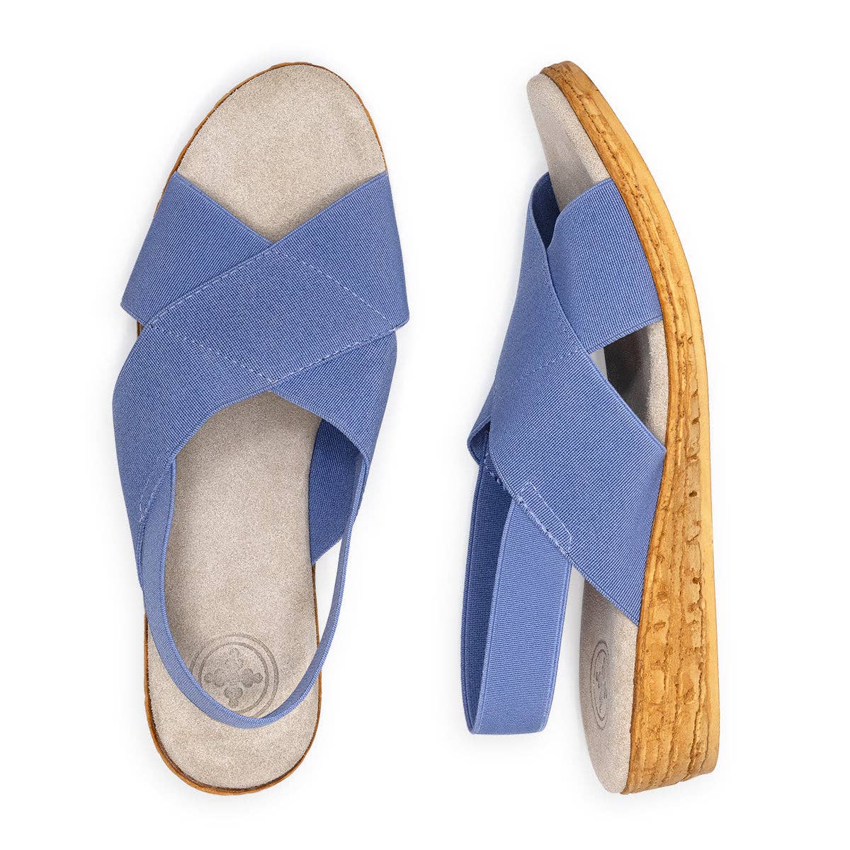 Spring/Summer - Sling Back Wedge Cork Sandal - Atlantic