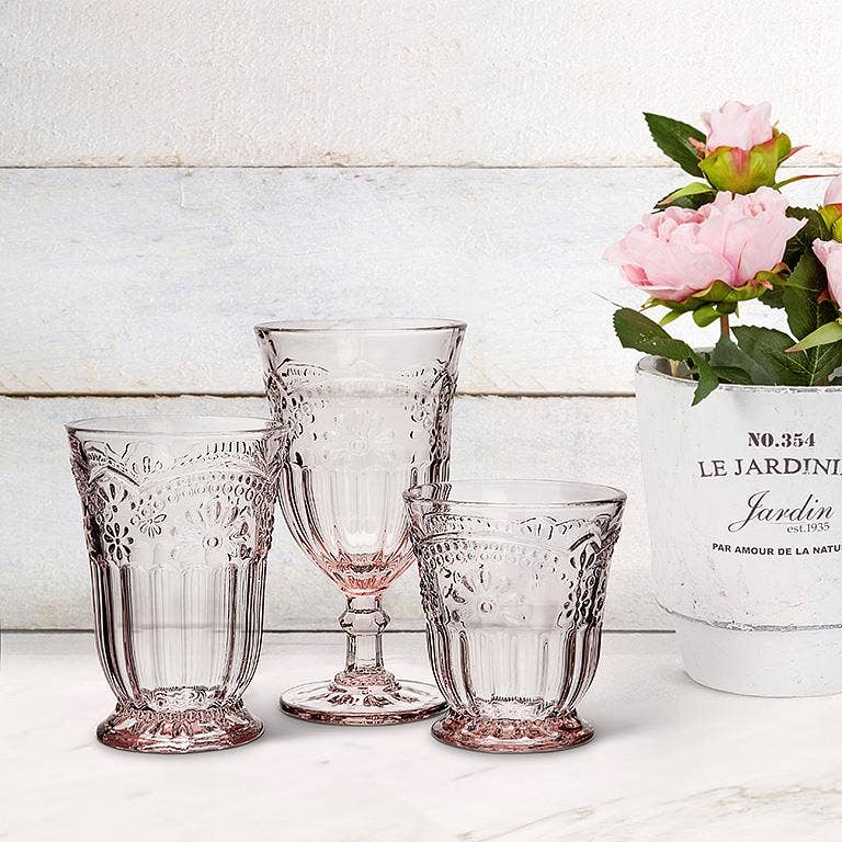 Flower Pedestal Glassware