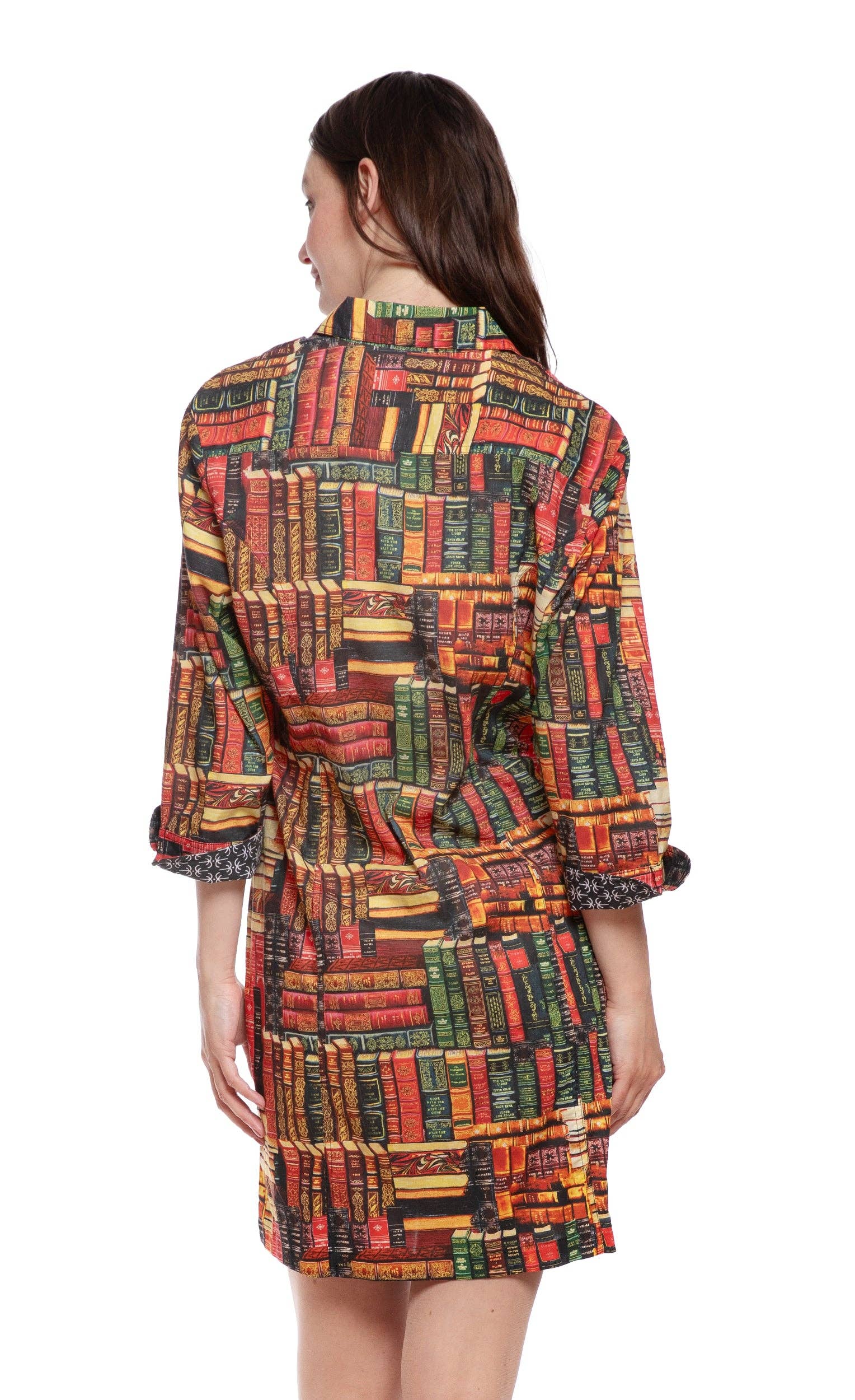 Sag Harbor Dress with Books Print