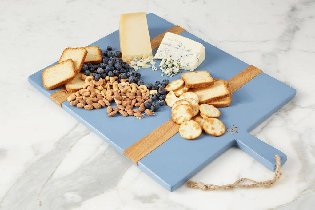 Mod Charcuterie Cheese Board, Medium Rectangle, Denim Blue