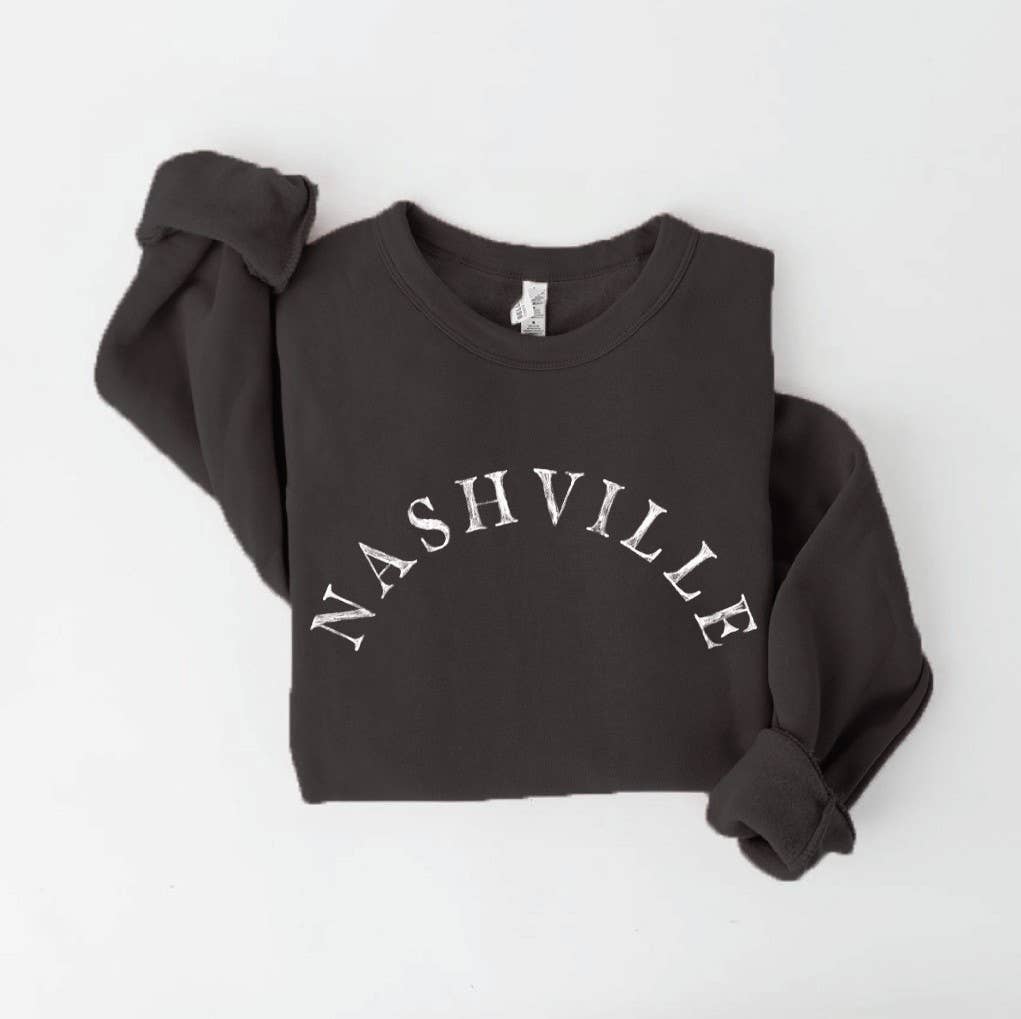 NASHVILLE Sweatshirt - Ribbed Cuffs and Waistband