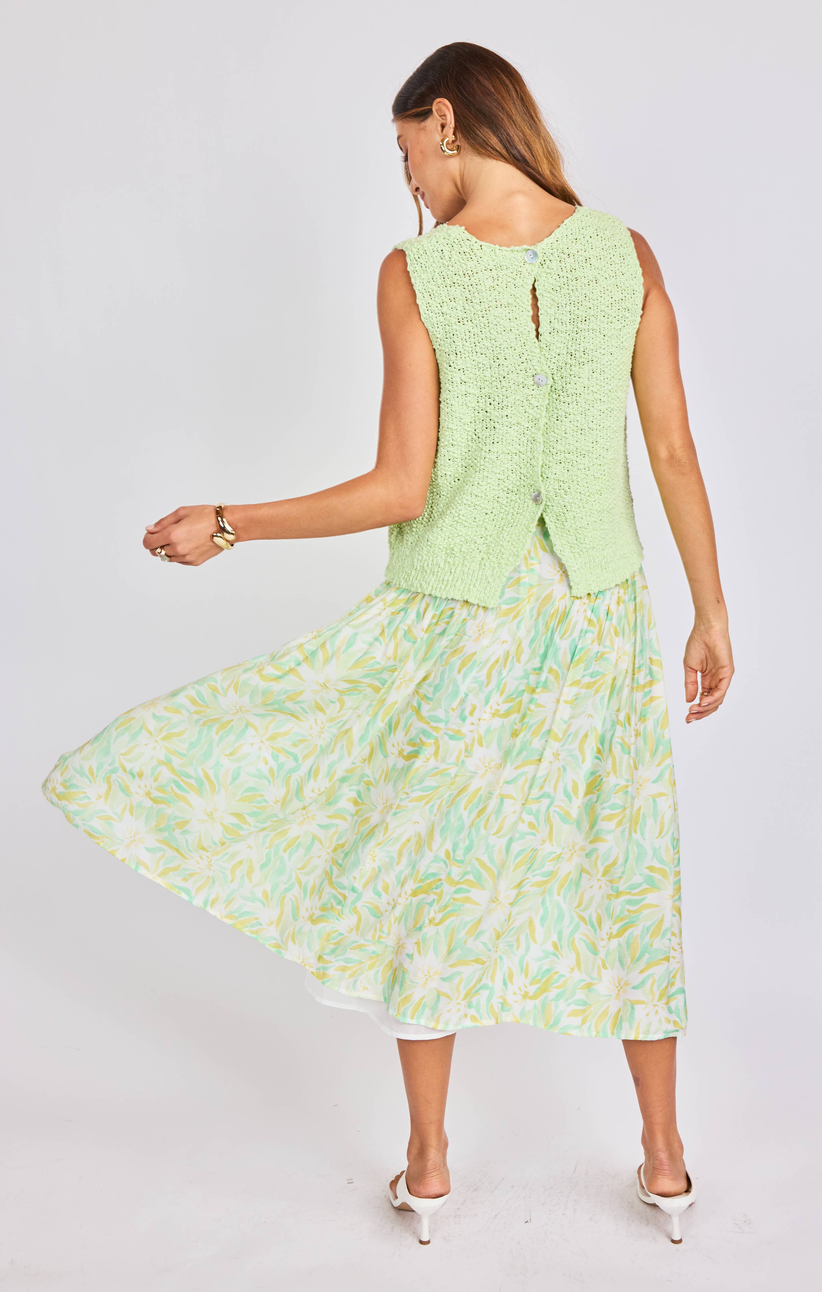 Seaglass Skirt:MATCHA MULTI