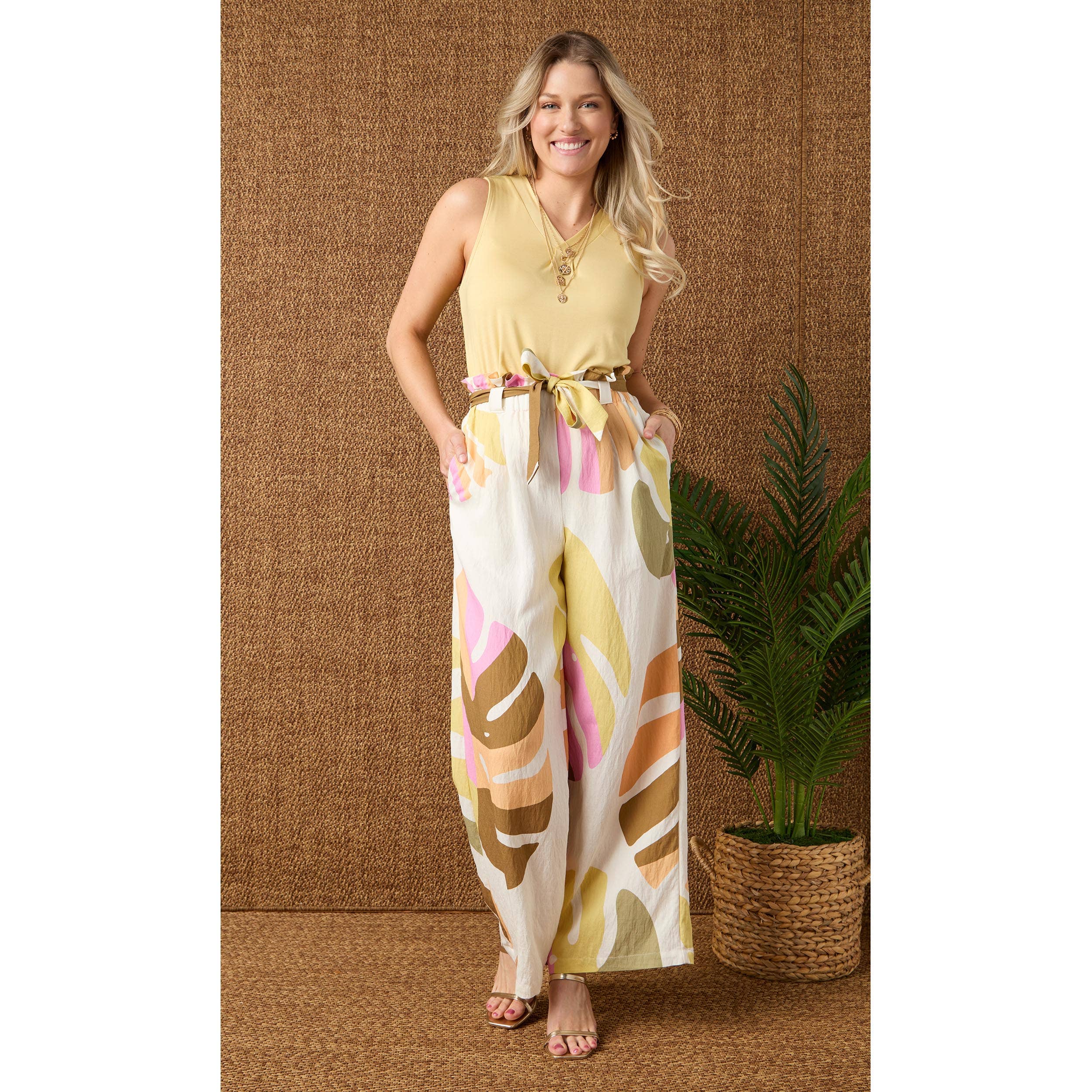Erin Pleat Back V-Neck Tank