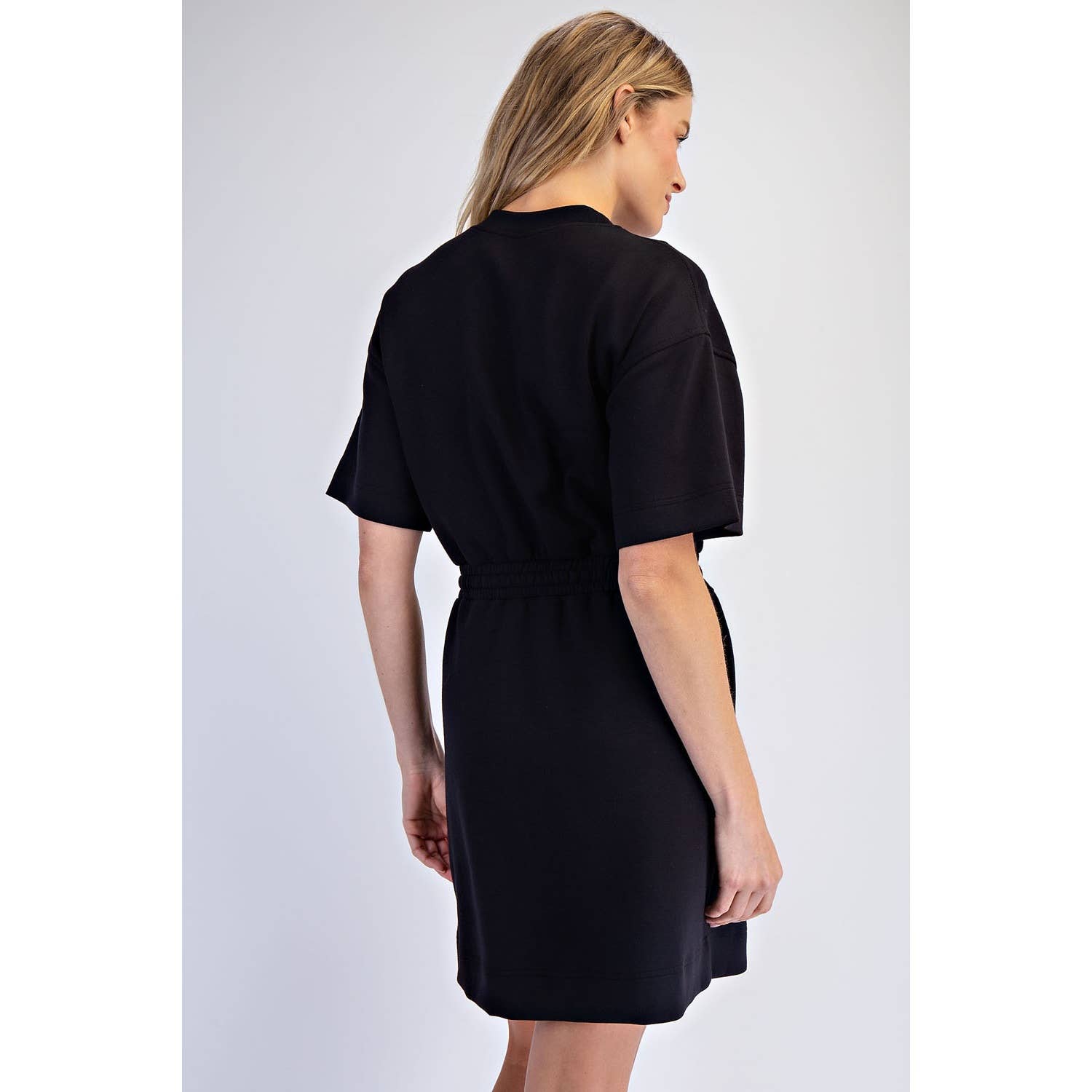 MODAL SCUBA LUXE SHORT SLEEVE MINI DRESS