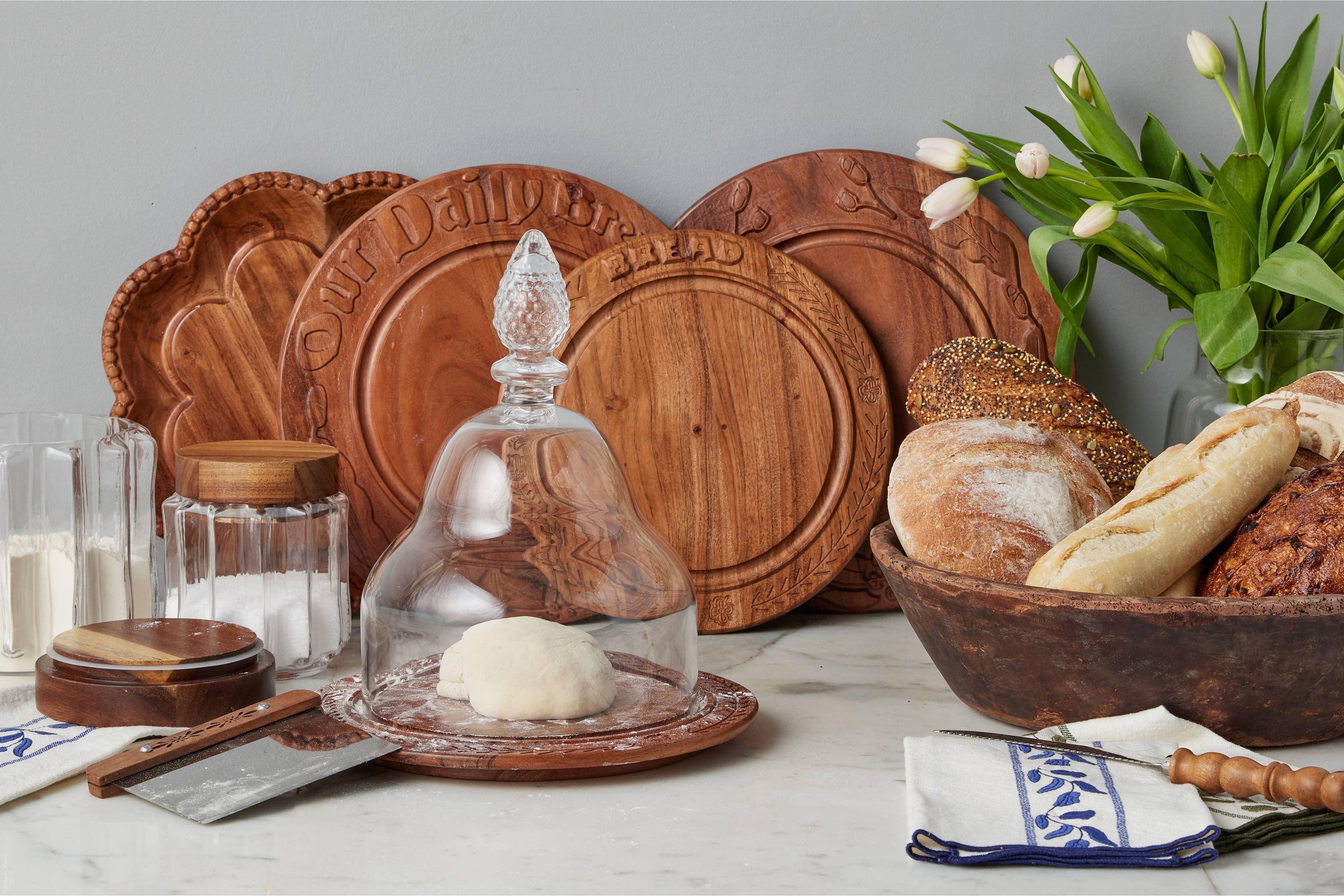 Vintage English Bread Board: Bread, Small, Natural