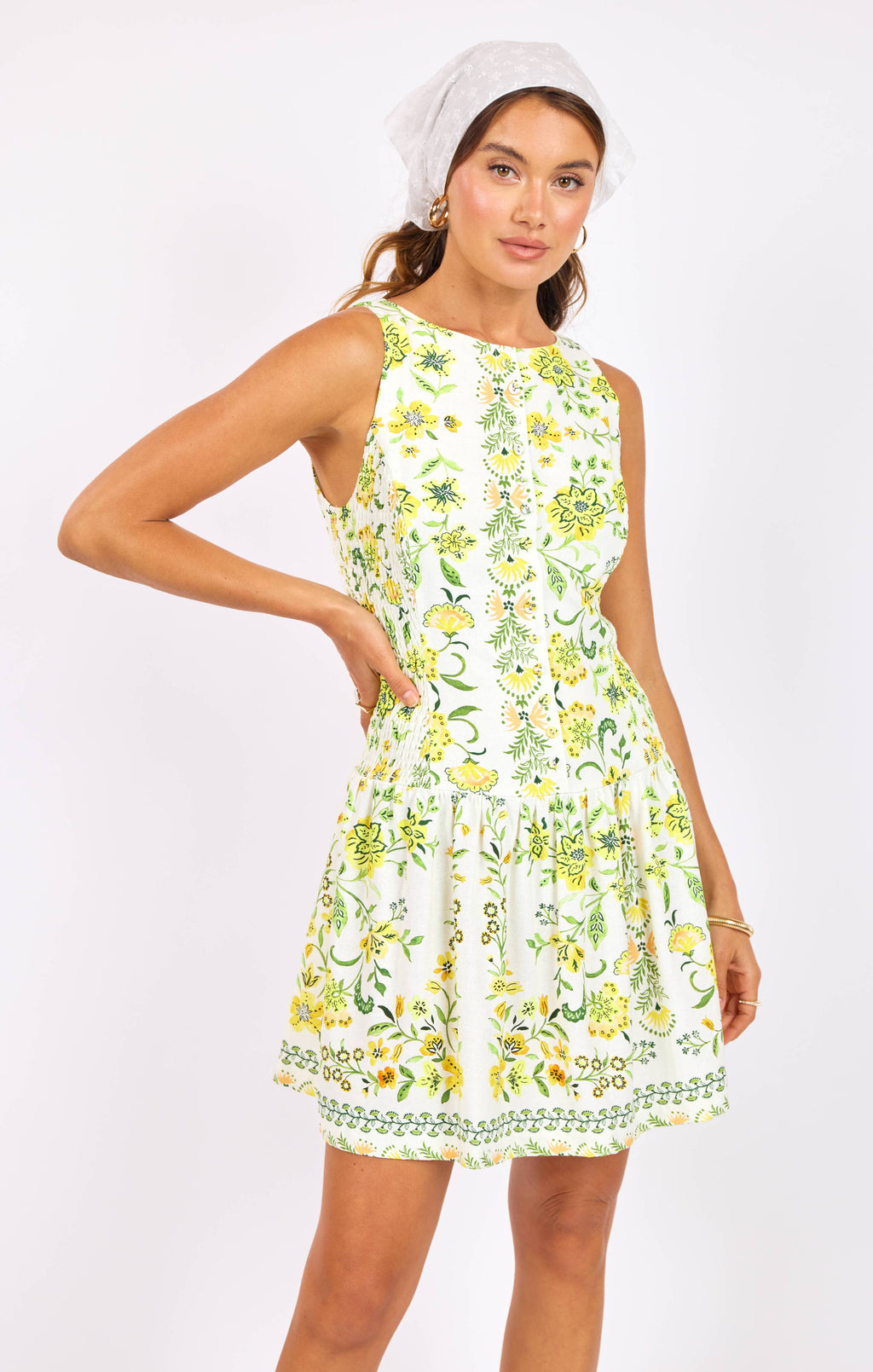 Dandelion Dreams Mini Dress:CITRON MULTI