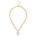 Mother of Pearl Cross Necklace