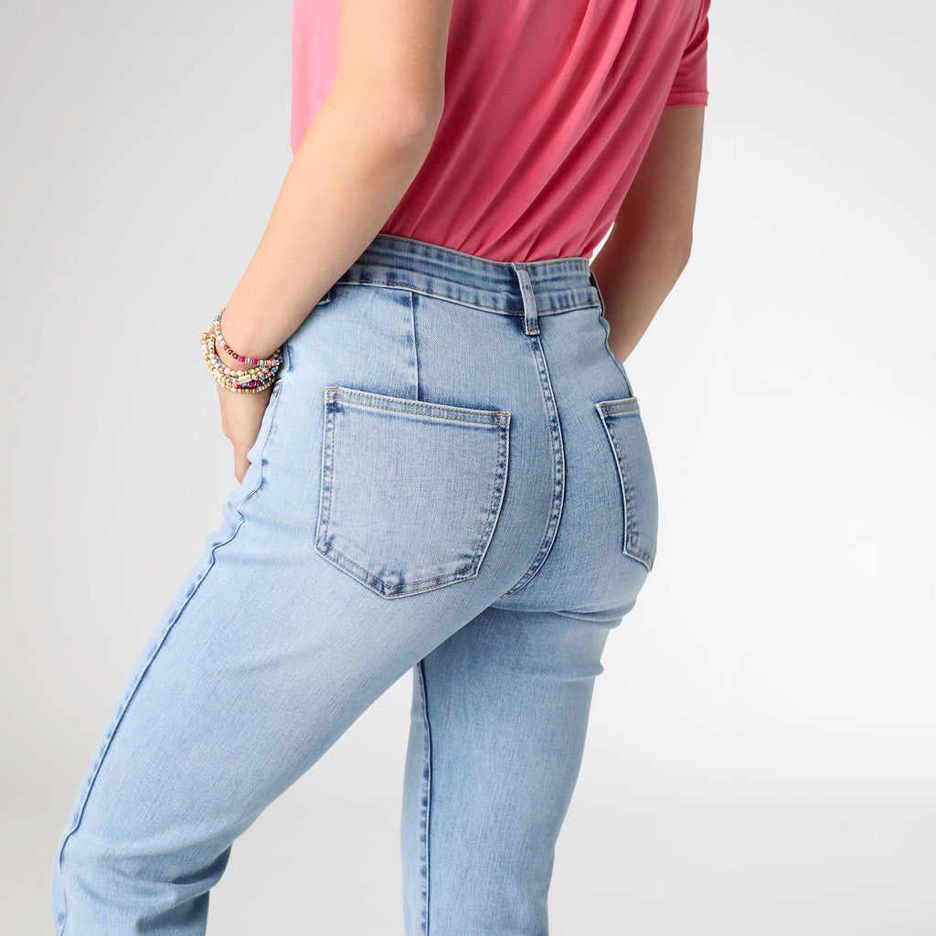 EverStretch Flare Crop with Crochet Floral Trim