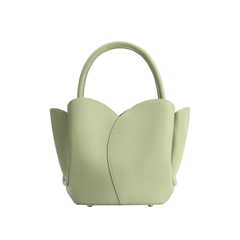 Tulip Sage Recycled Vegan Leather Top Handle Bag