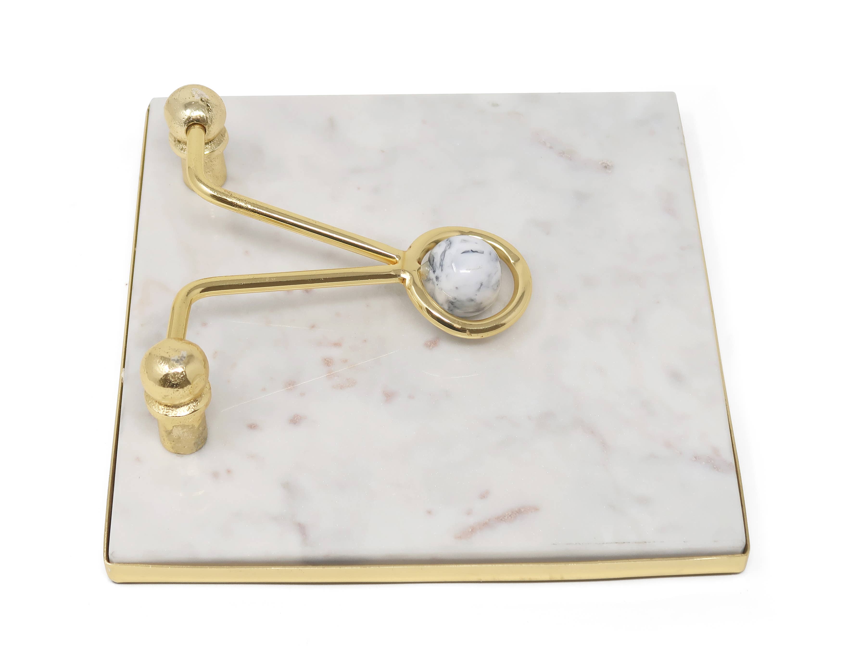 Square Napkin Holder with Ball Detail - 7.5"