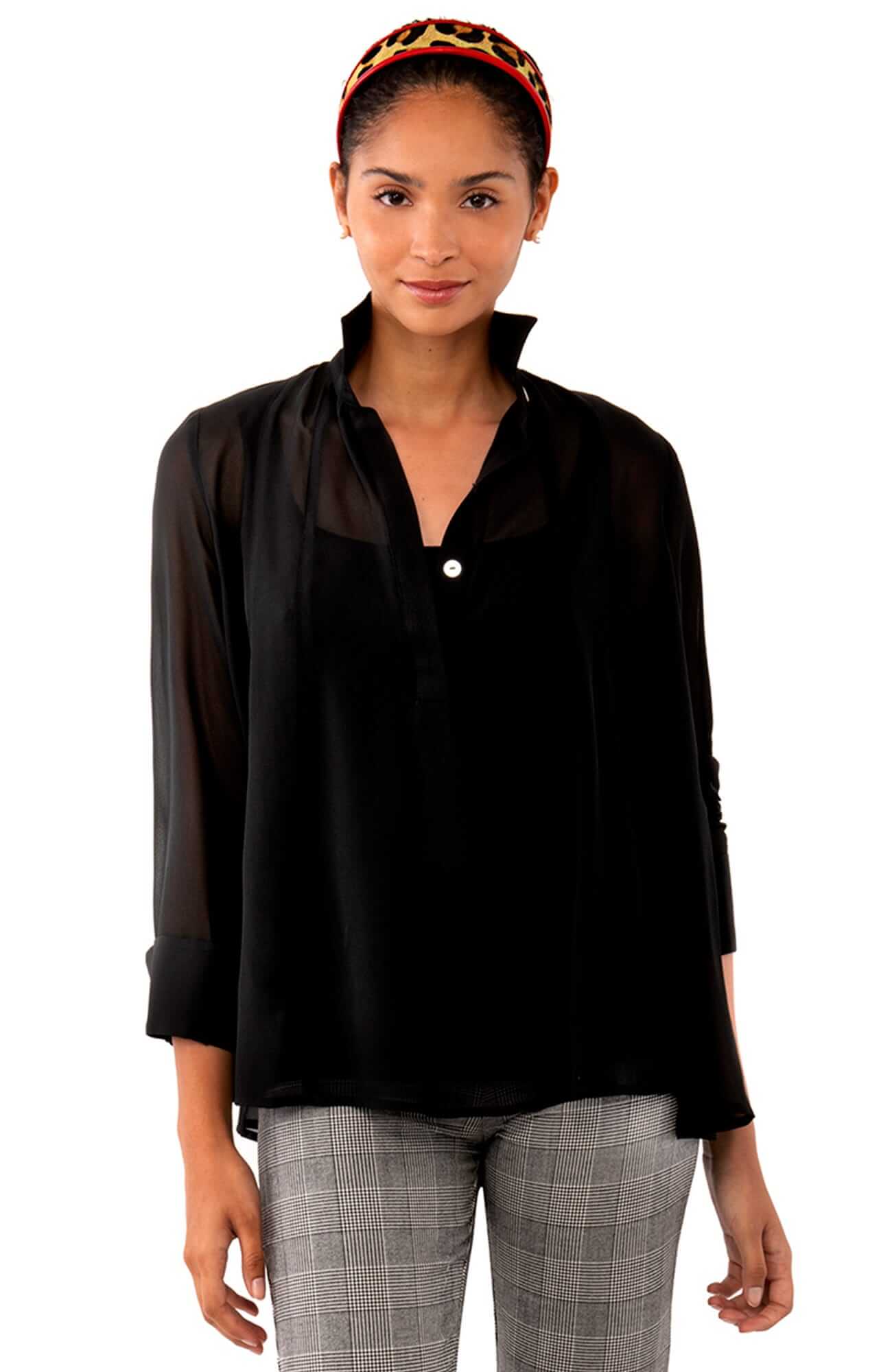 Chiffon Seamed Top