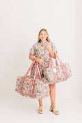Resort Travel Palma Rosa Luxe | Large Quilted Duffle Bag