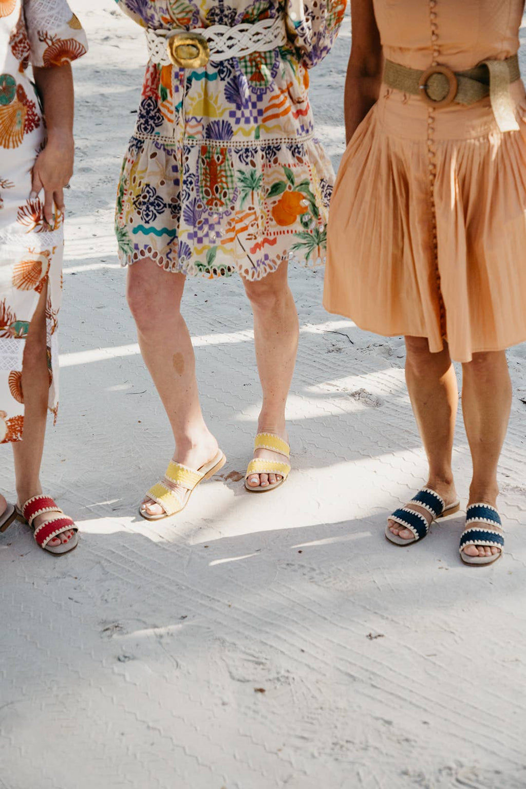 Majorca -Raffia Scalloped Slide Sandal - Spring/Summer