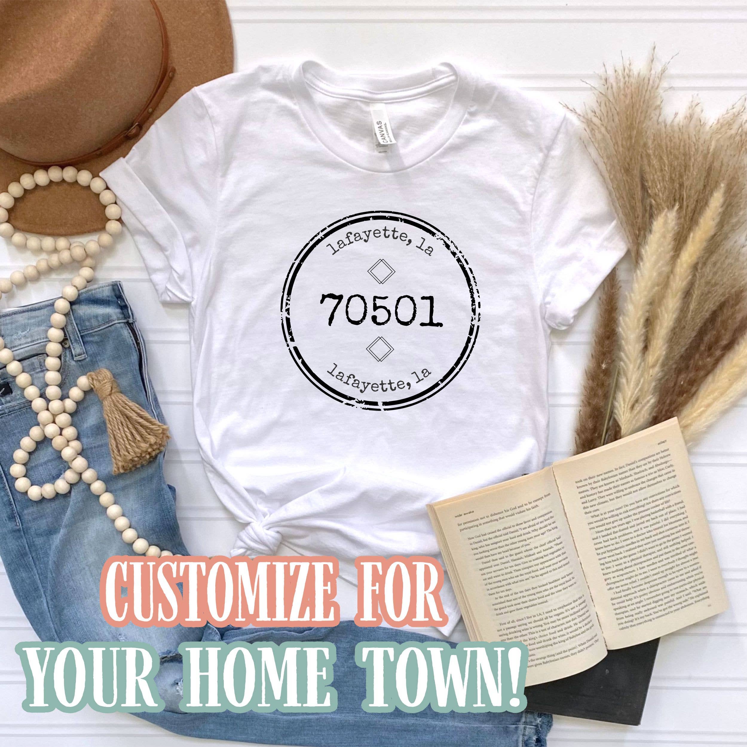 Distressed Zip Code Circle -