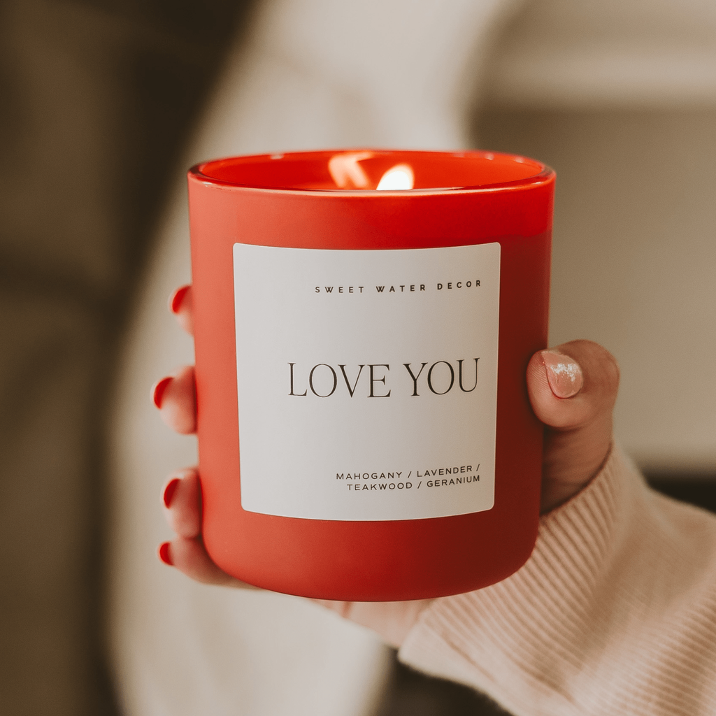 Love You 15 oz Soy Candle - Valentine's Day Decor & Gifts