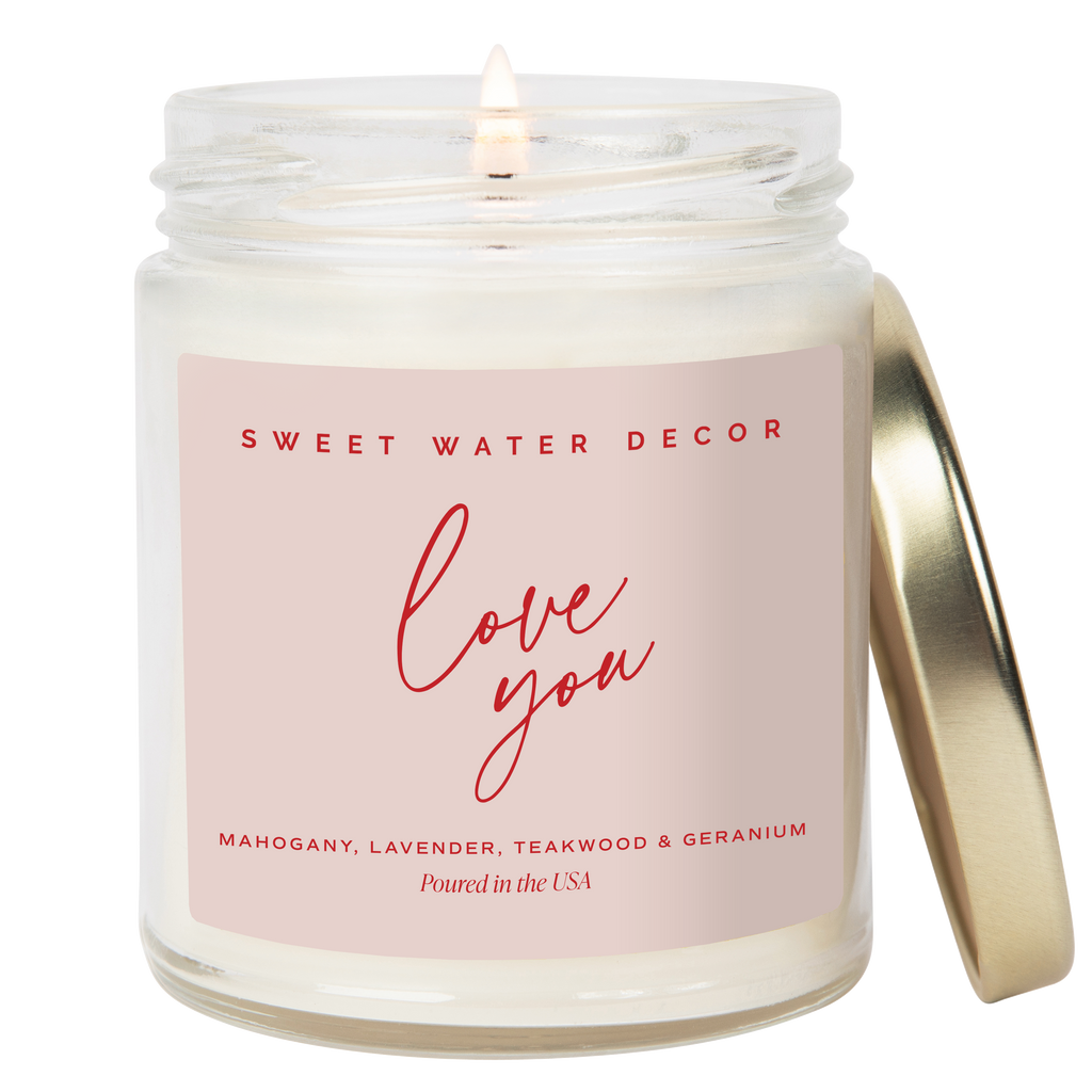 *NEW* Love You 9 oz Soy Candle - Wedding Gifts & Decor