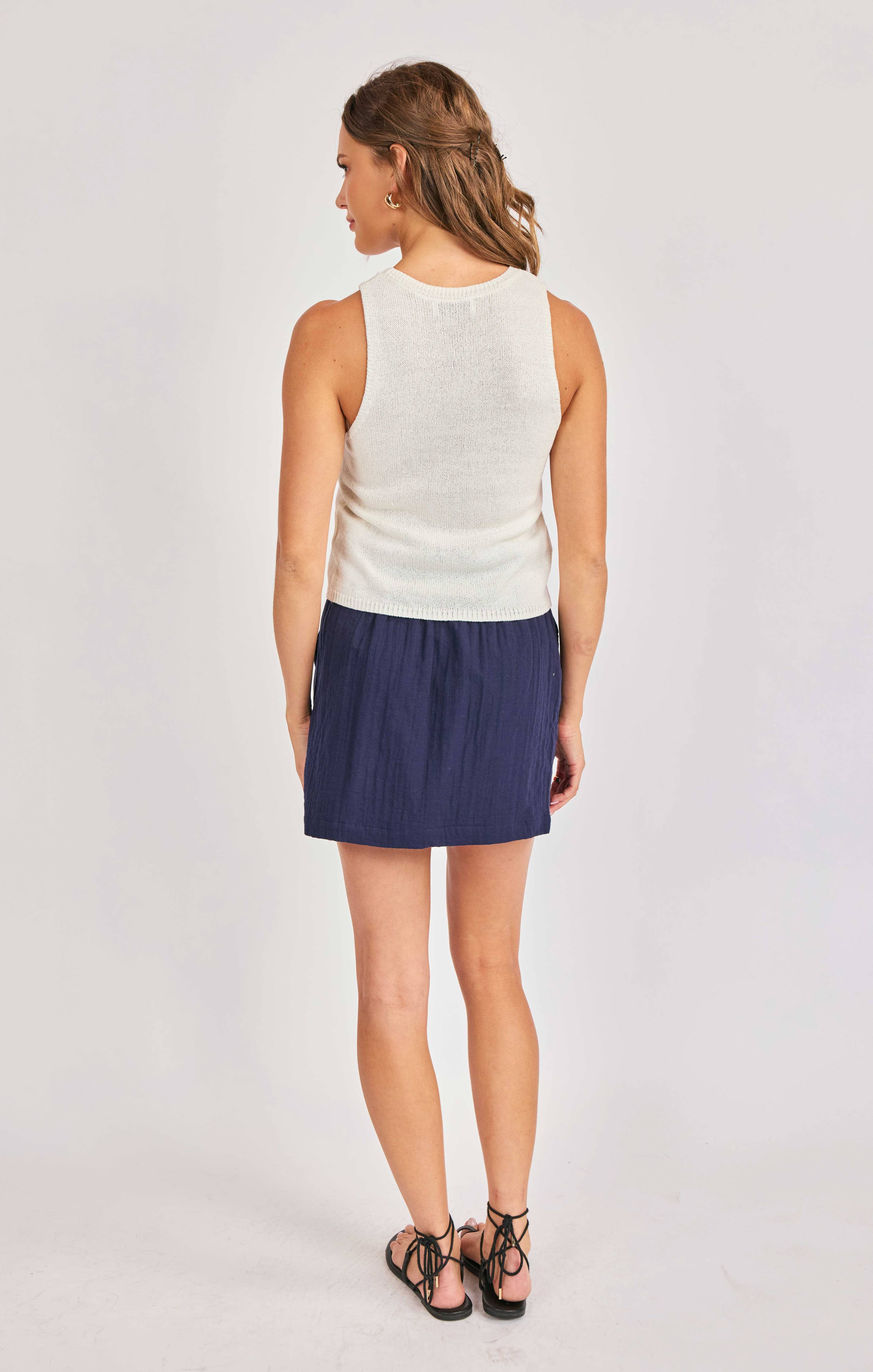 American Spirit Sweater Tank:IVORY