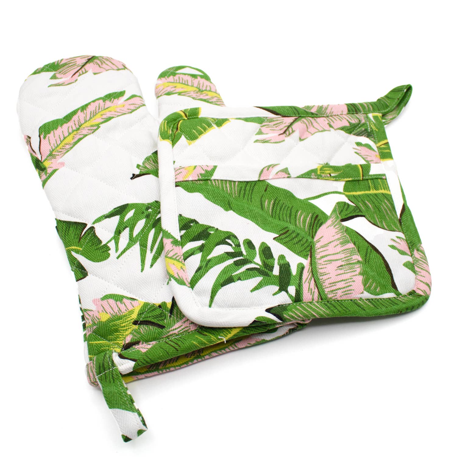 Natural Botanical Oven Mitt Set