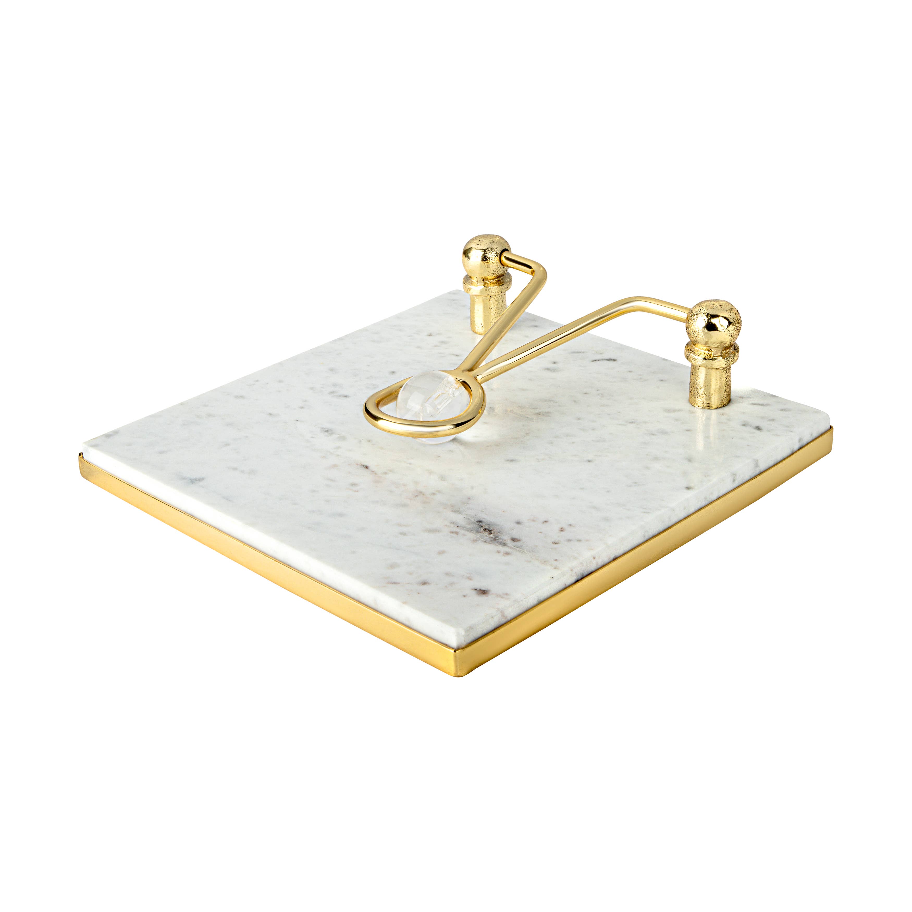 Square Napkin Holder with Ball Detail - 7.5"