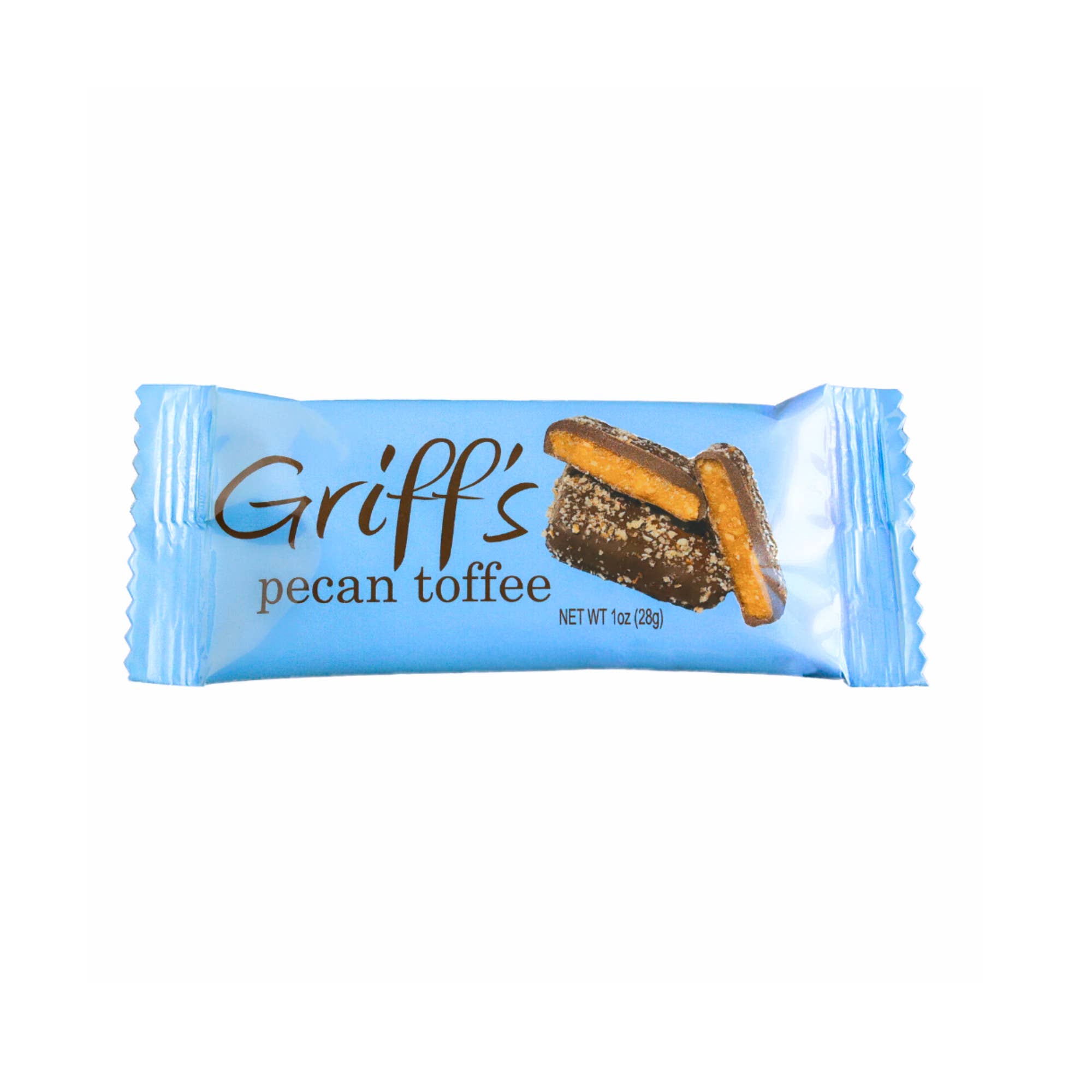 Griff's Pecan Toffee - 1oz Dark Chocolate Toffee