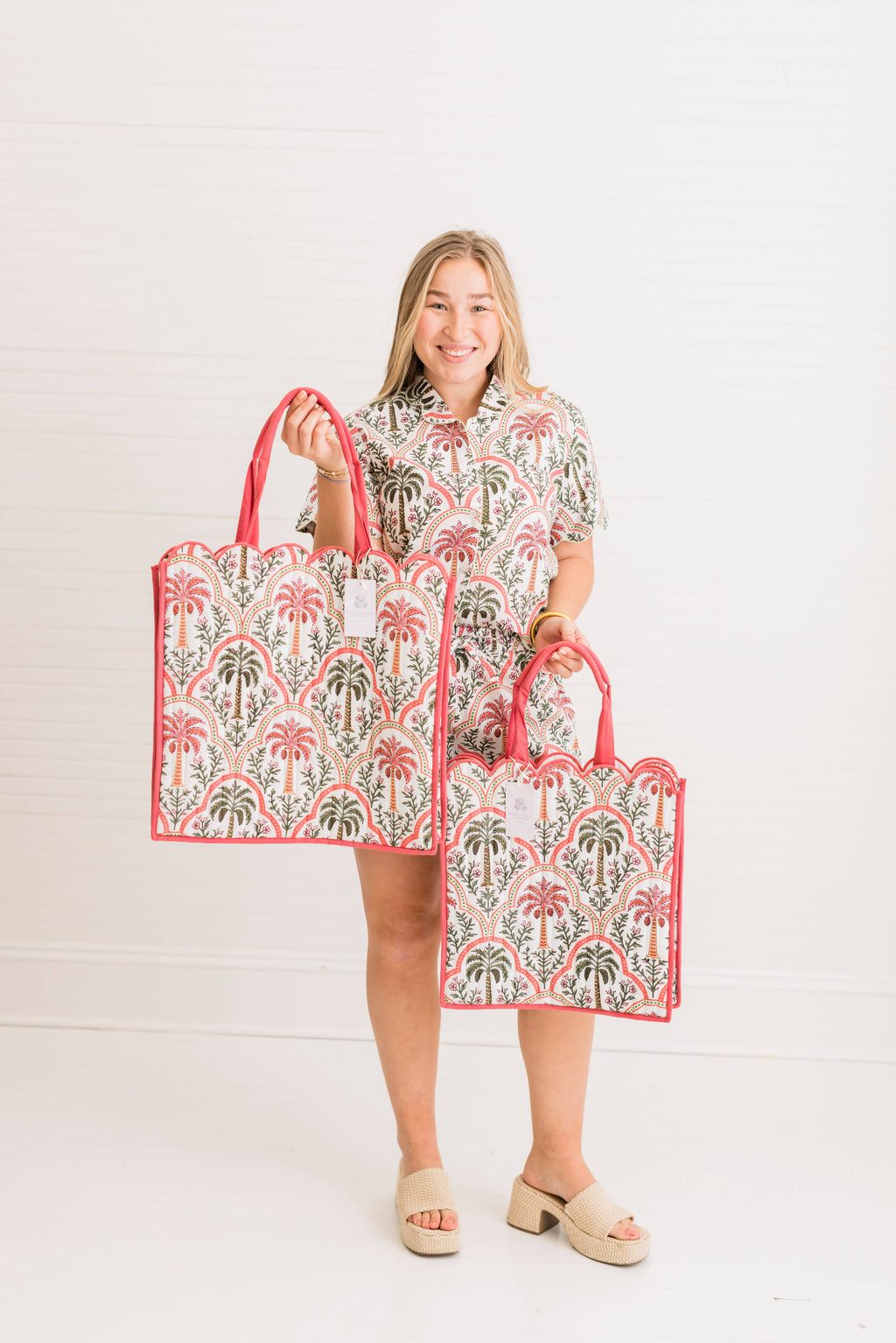 Resort Travel Palma Rosa Luxe | Quilted Large Tote