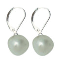 304-01-S | WHITE BAM BAM DANGLE EARRINGS ON SILVER