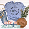 Distressed Zip Code Circle -