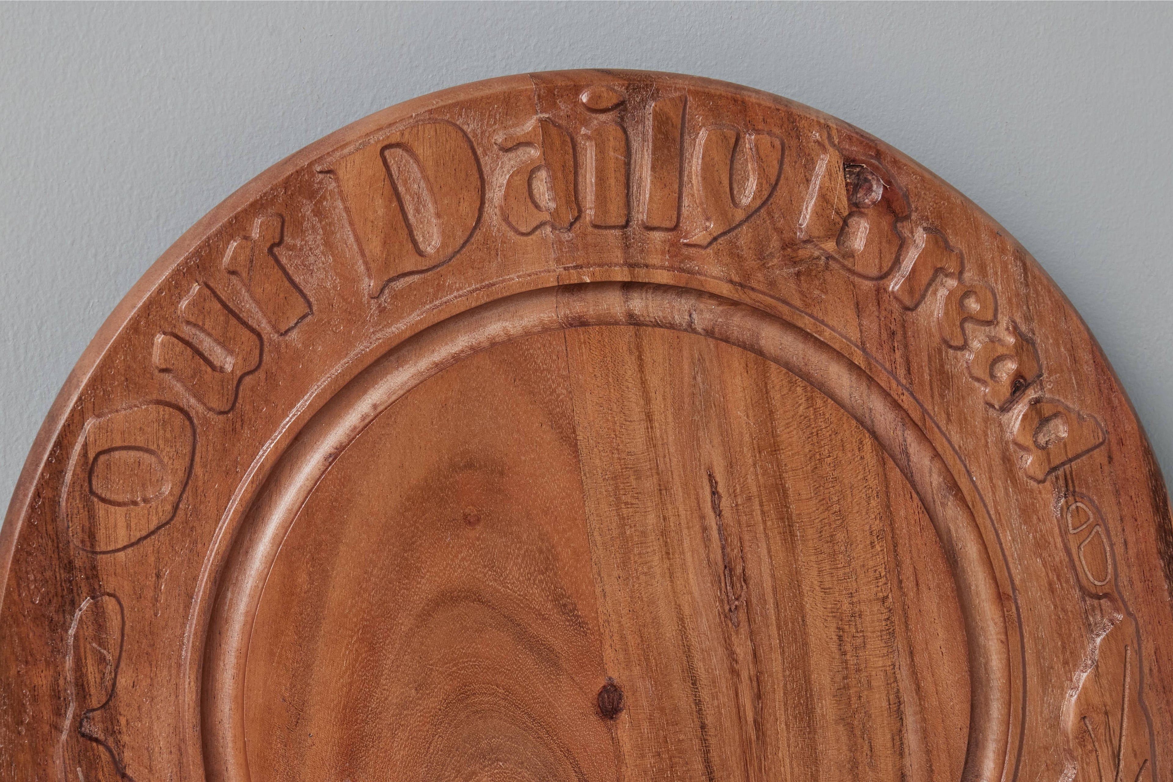 Vintage English Bread Board: Our Daily Bread, Medium, Natural