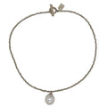 501-01-S | EDISON PEARL DROP ON VINTAGE SILVER