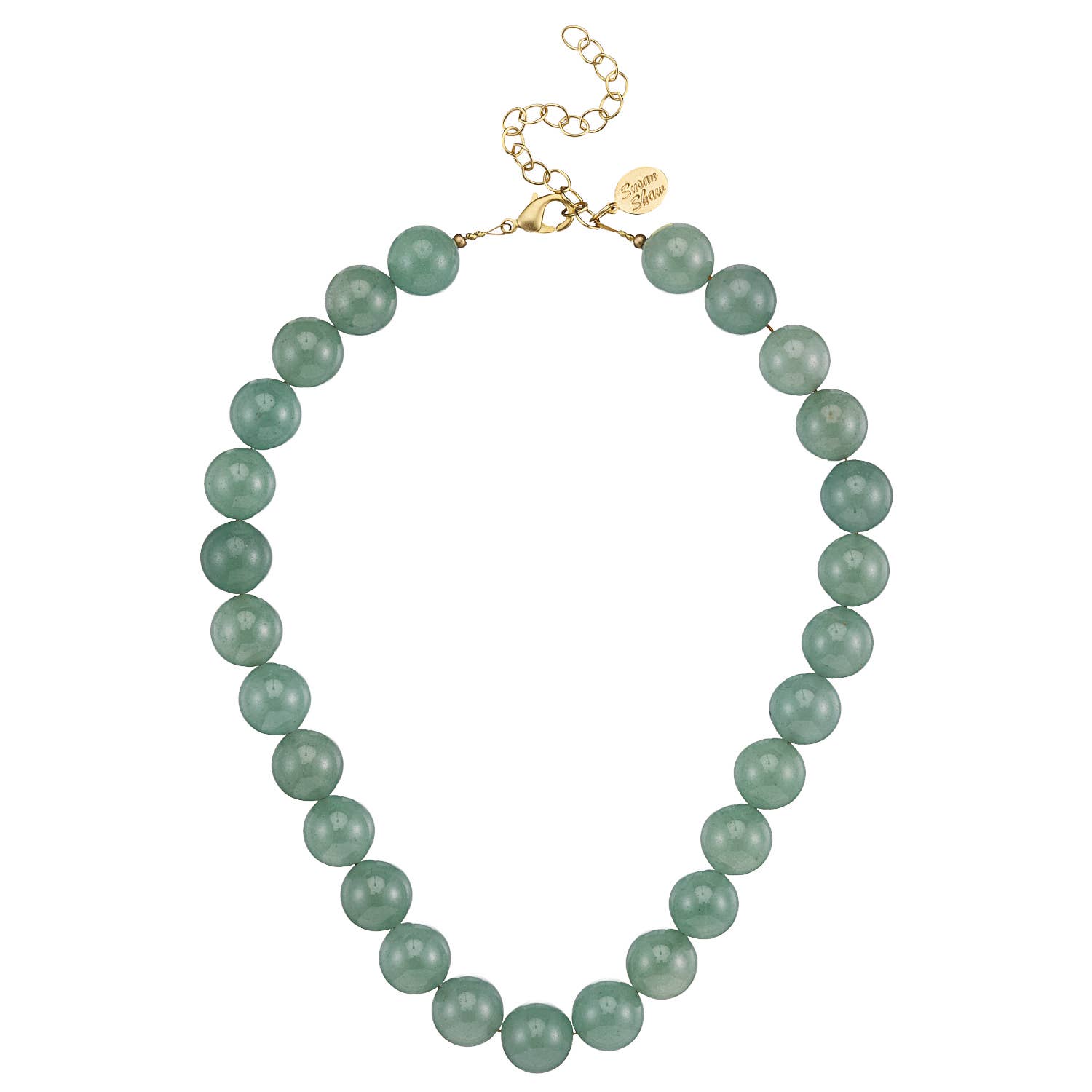 14mm Green Jade Necklace