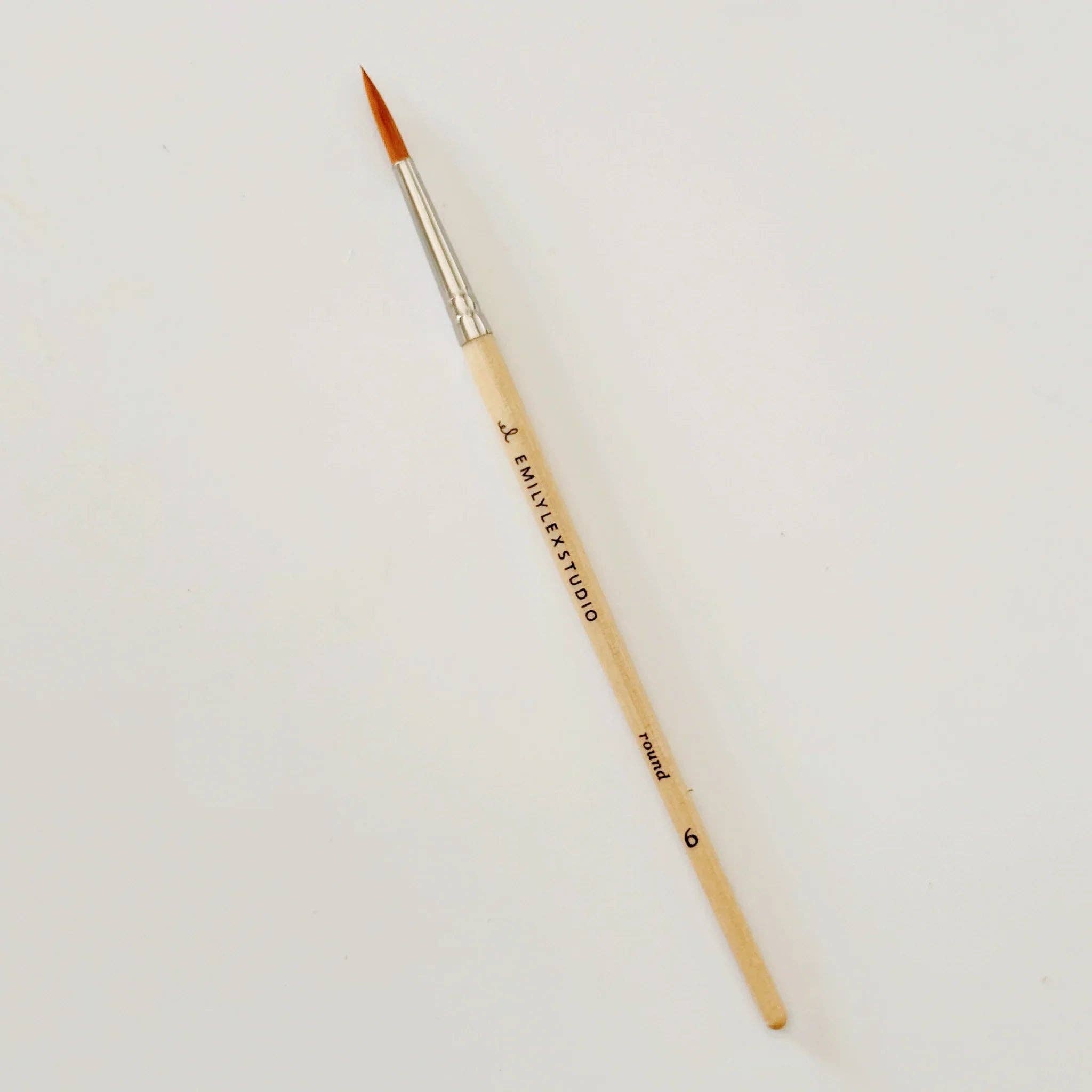 Watercolor paintbrush set of five wood brushes