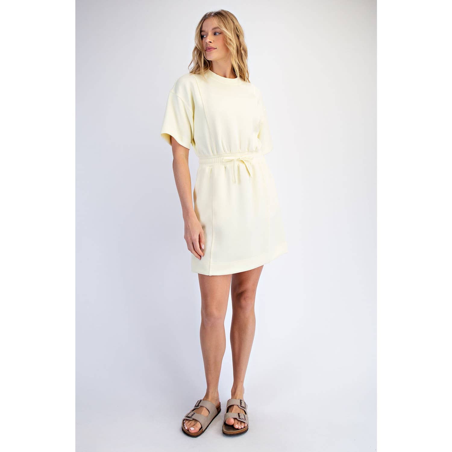 MODAL SCUBA LUXE SHORT SLEEVE MINI DRESS