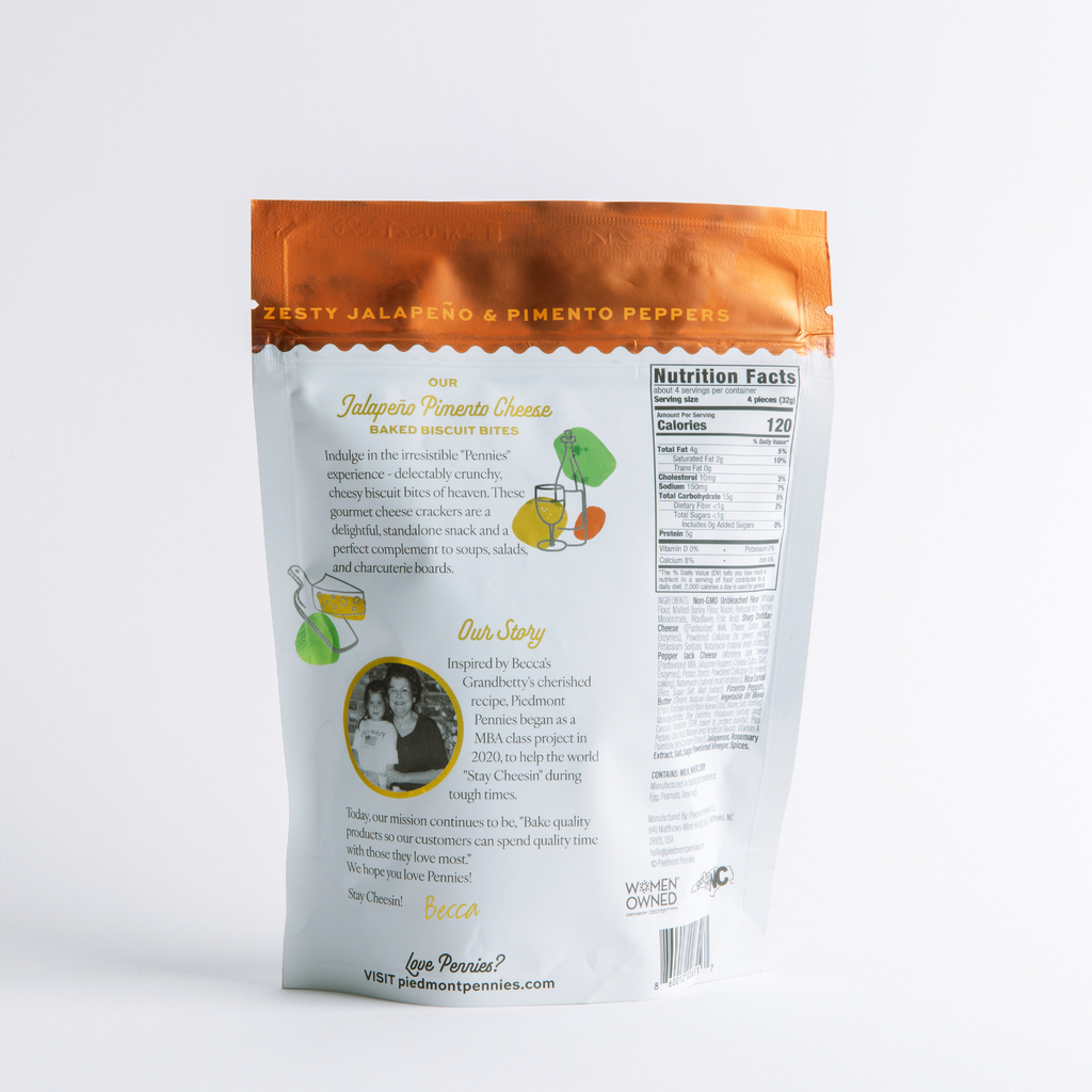 Jalapeno Pimento Cheese Crackers, Medium Pouches, (20)