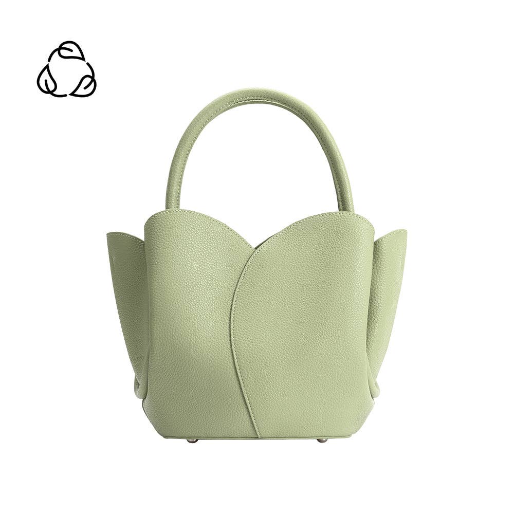 Tulip Sage Recycled Vegan Leather Top Handle Bag