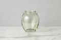Glass Amphora Flower Vase, Small, Sage Green